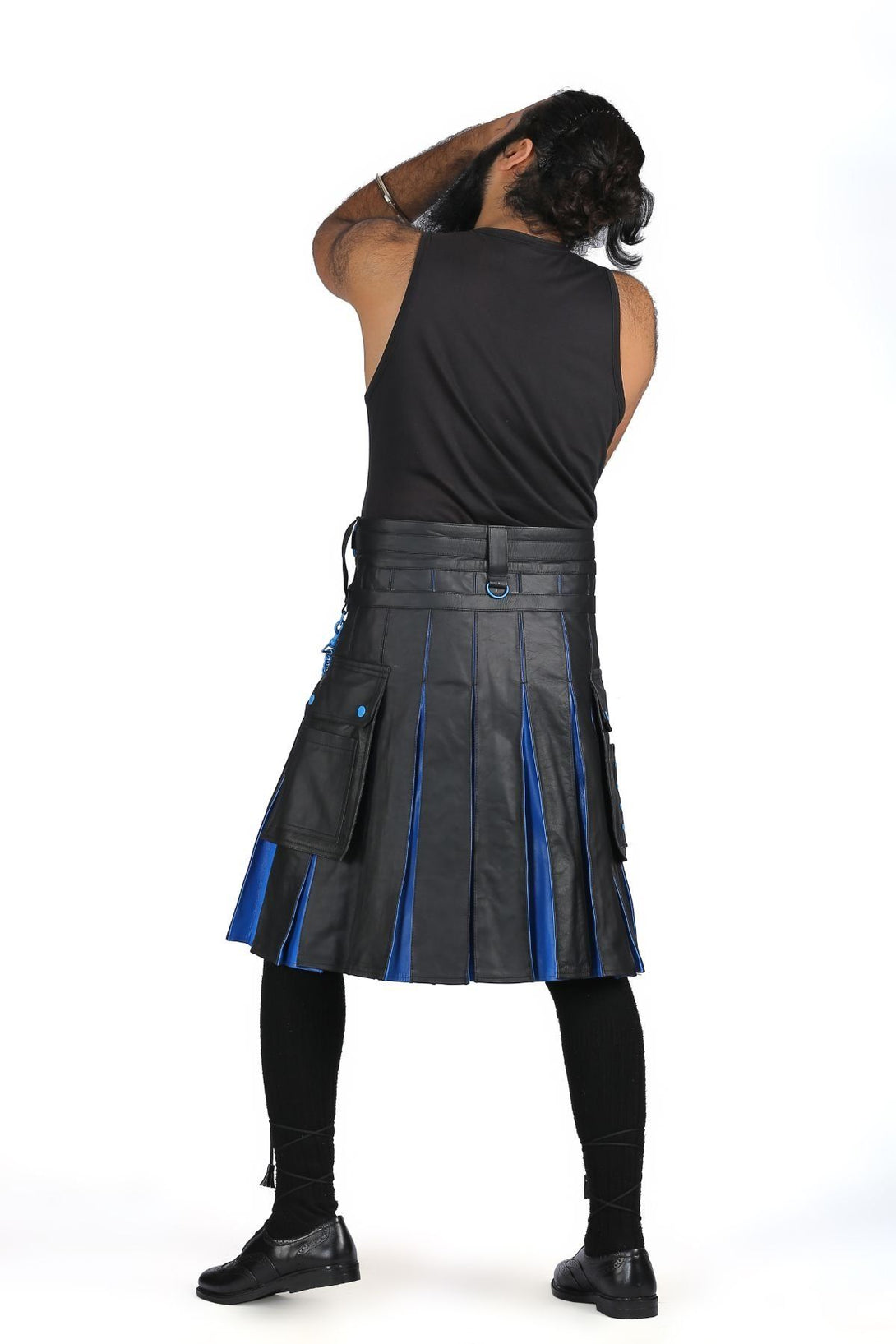 back side - Exotic Hybrid Leather Kilt