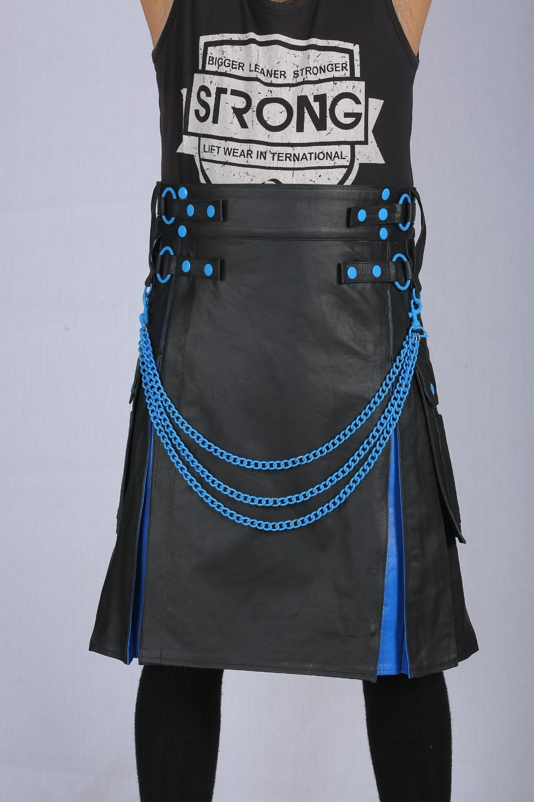 front side - Hybrid Leather Kilt