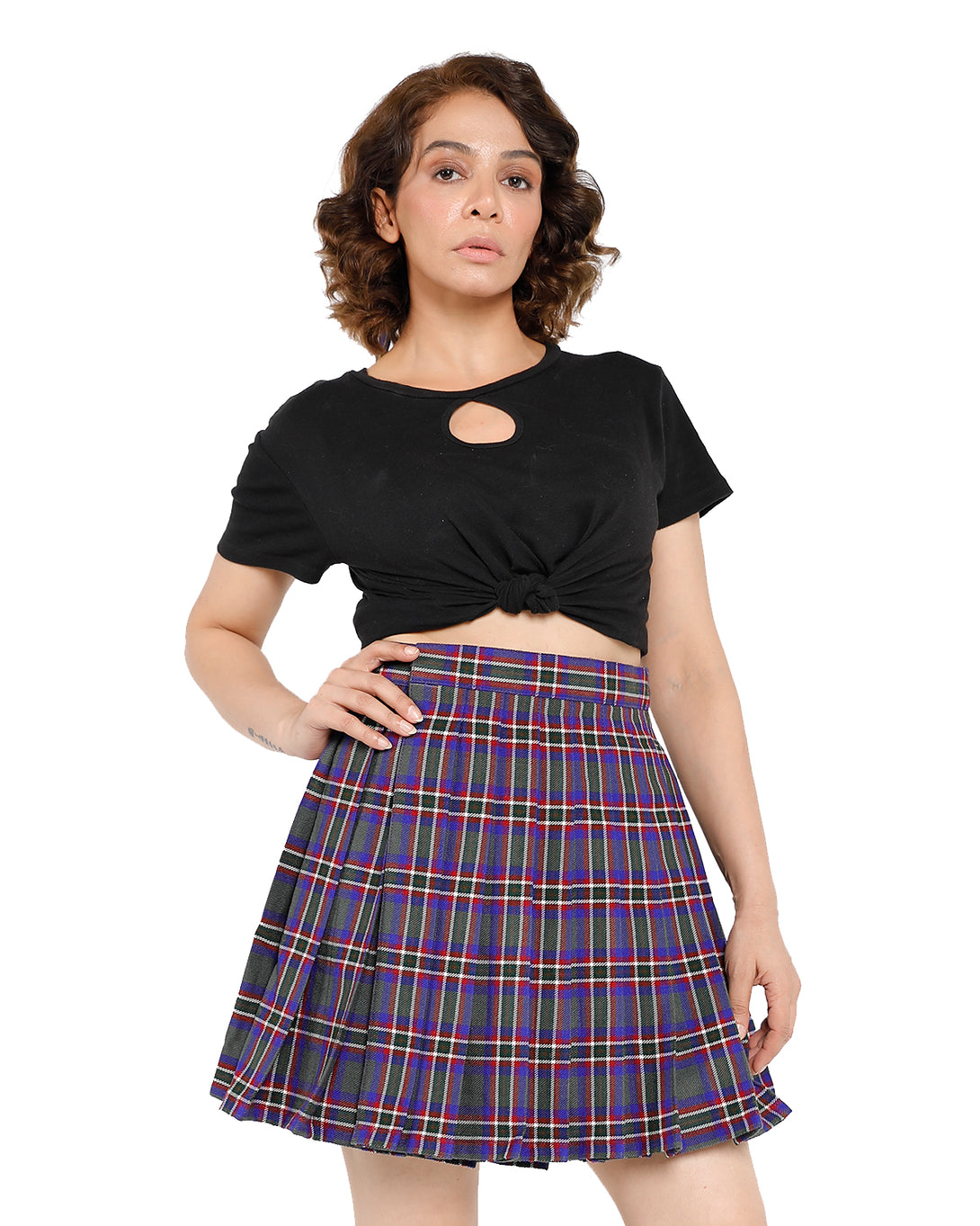 Wrap-Around pleated Kilt