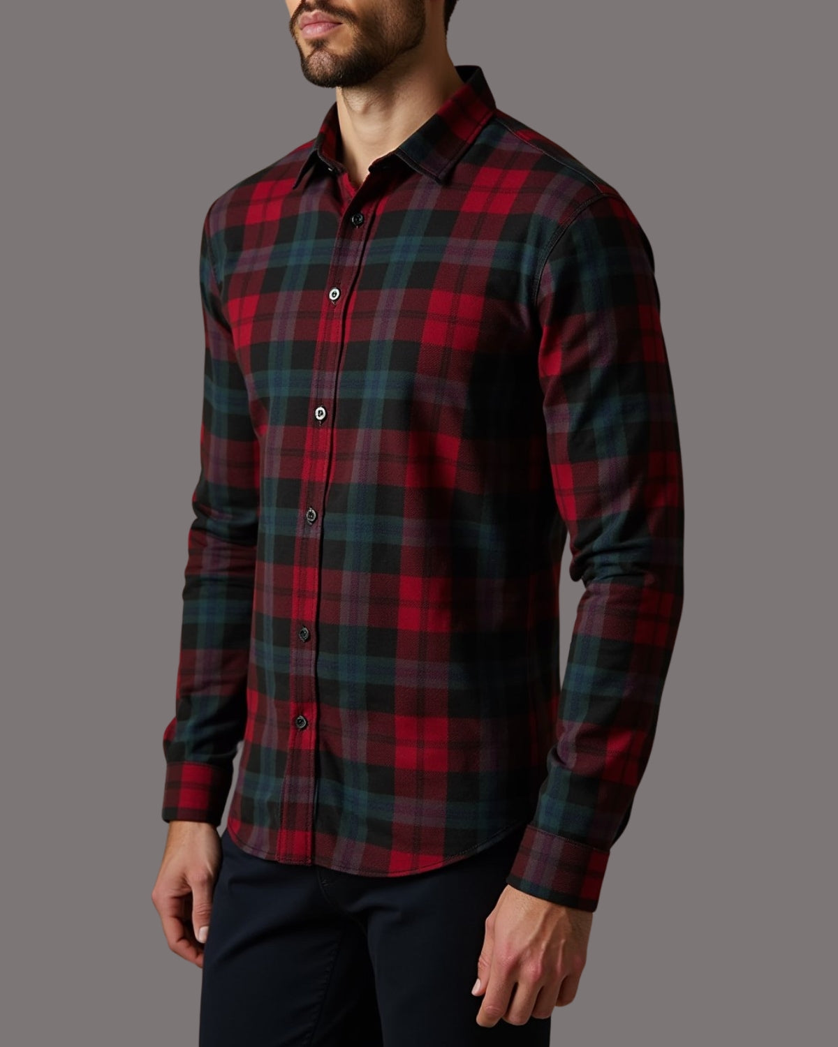 mens plaid dress shirts long sleeve Plaid Long Sleeve Button Shirt – Scottish Kilt