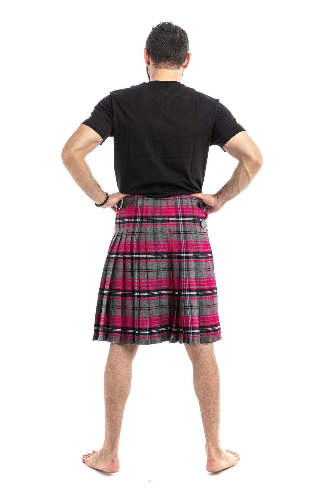 AILSA PINK TARTAN kilt - back view