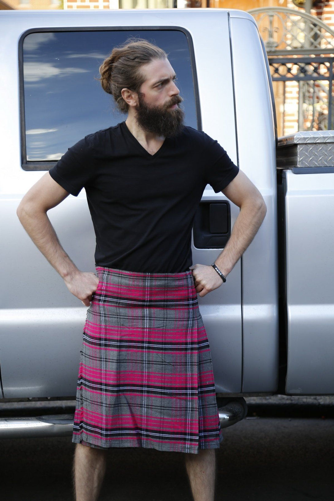 MENS AILSA PINK TARTAN KILT FOR SALE