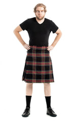 Black Stewart Tartan Kilt for sale