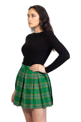 Box Pleated Tartan Skirt - right side view