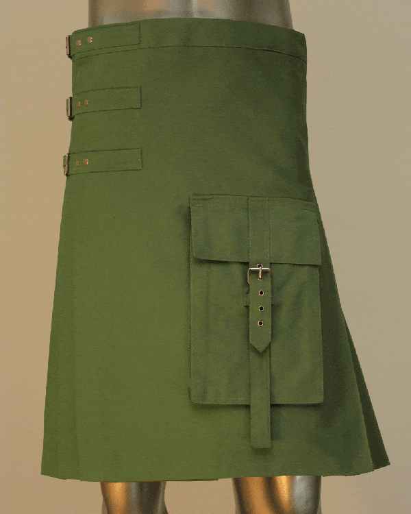 Brutal Grace Kilt For Active Men In Green