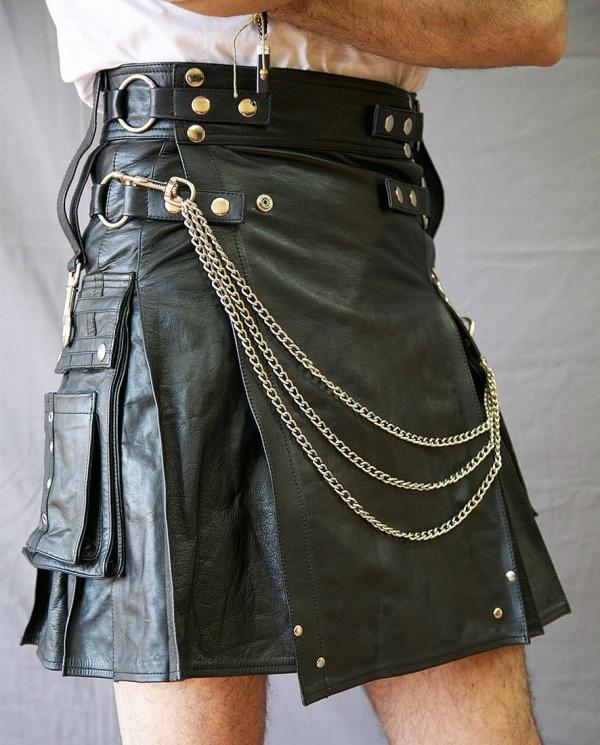 Vintage Party Leather Kilt 