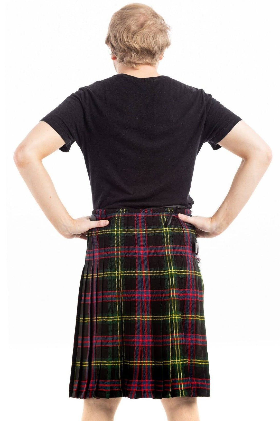 Decent Black Tartan Kilt - Back view