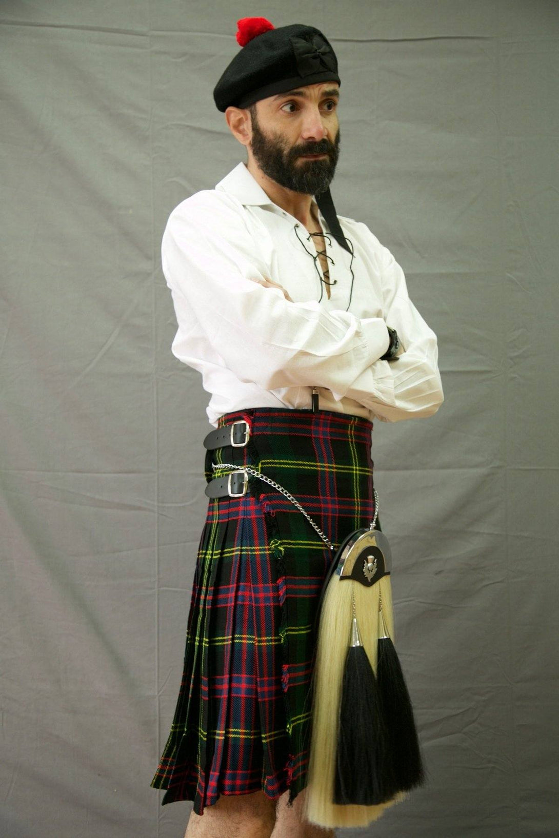 Black Tartan Kilt for sales