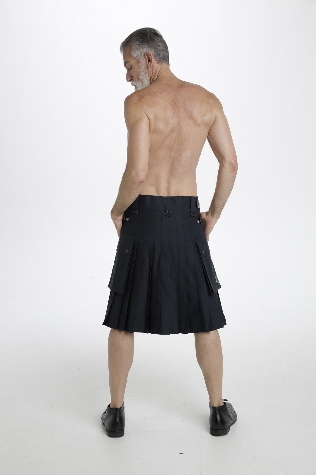 Deluxe Kilt For Royal Men - Back Side View