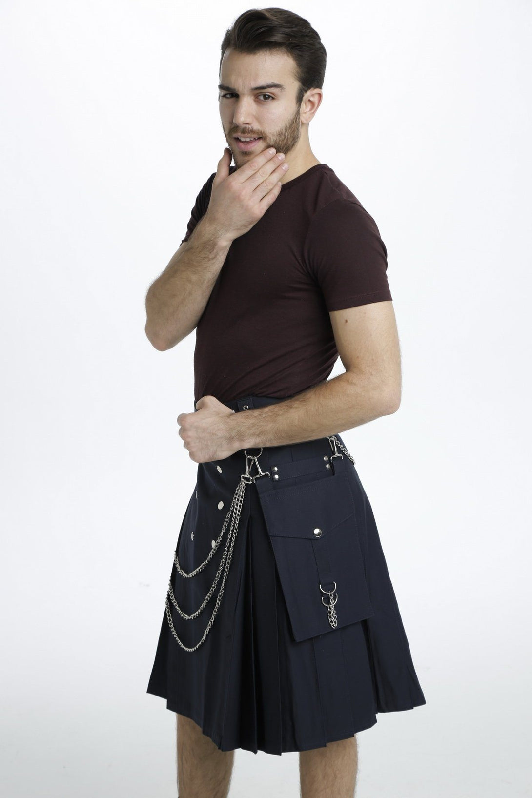 Fashion Kilt with Chain - Left Side View