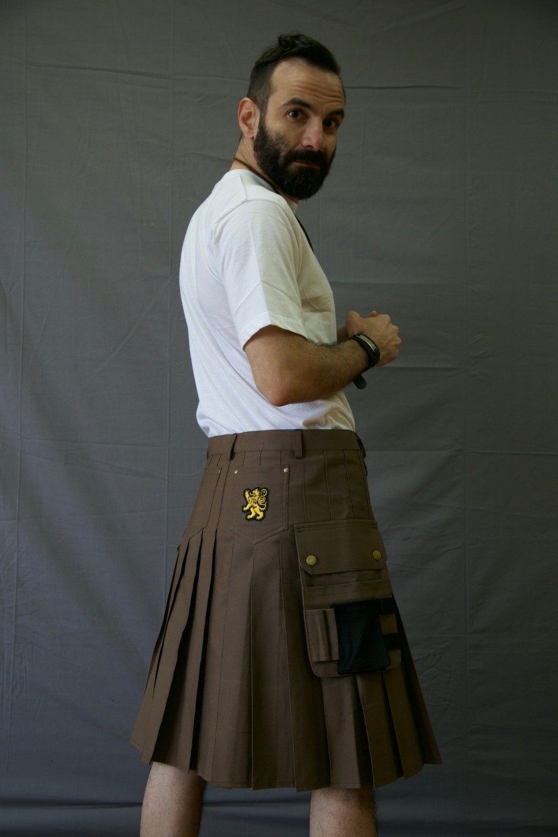 Fashion Utility Kilt for men - Back Side View