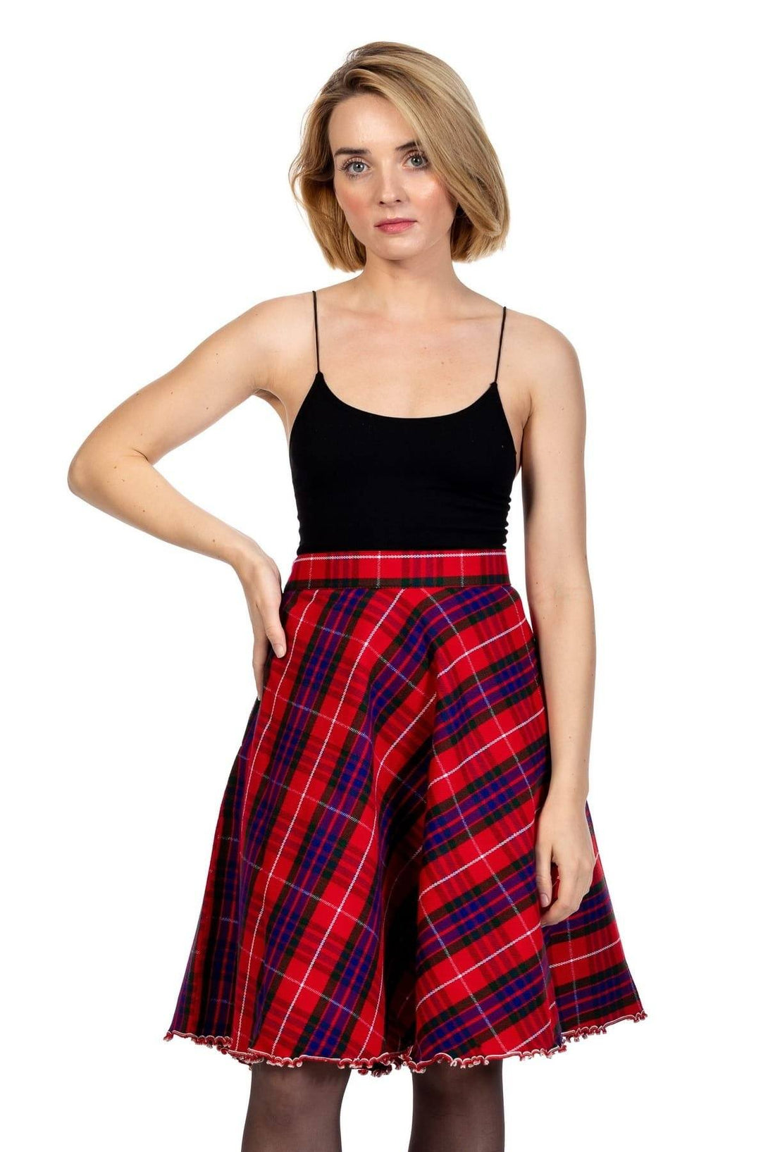 Plaid A-Line Skirt