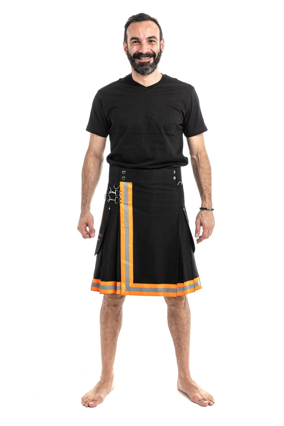 FireFighter High Visibility Kilt - Front Side View