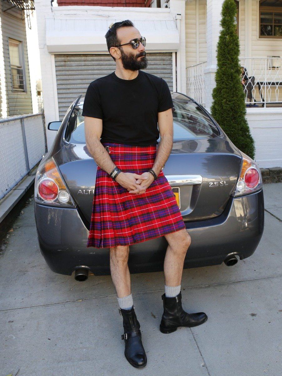 Fraser tartan kilt - front view