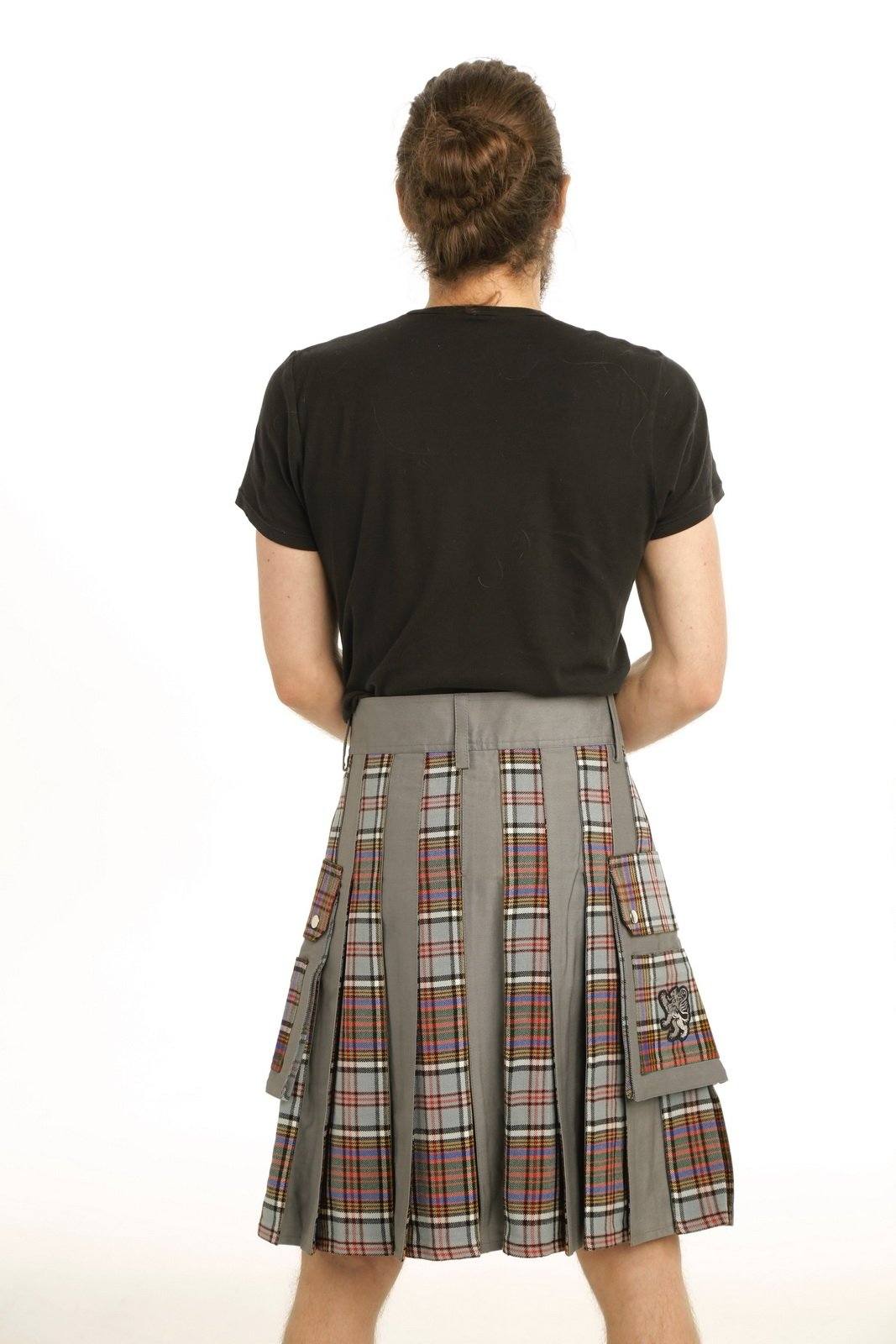 Gray Hybrid Kilt - Back Side View