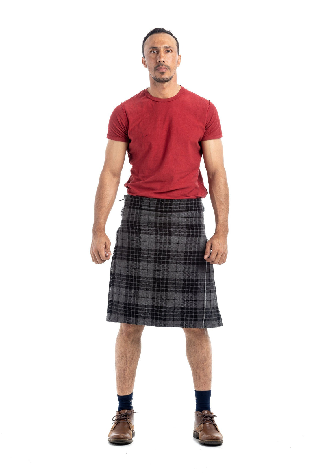 Grey Spirit Tartan Kilt - front