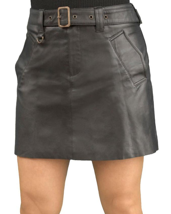 Hipster Leather Mini Skirt