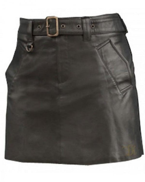 Hipster Leather Mini Skirt - Custom Made | Scottish Kilt