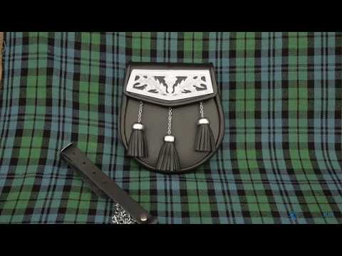 Celtic Cantle Leather Semi Dress Sporran