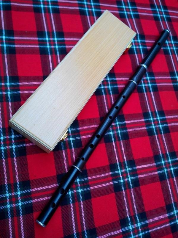 Irish Wooden D Flute with box