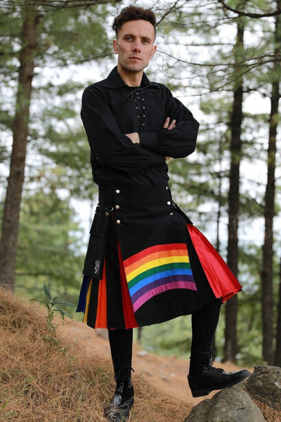 LGBTQ Tartan Kilt / Rainbow Kilt / Pride Kilt /  –  Affordable Kilts