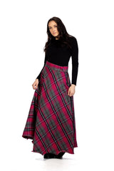 Long Plaid Skirt 