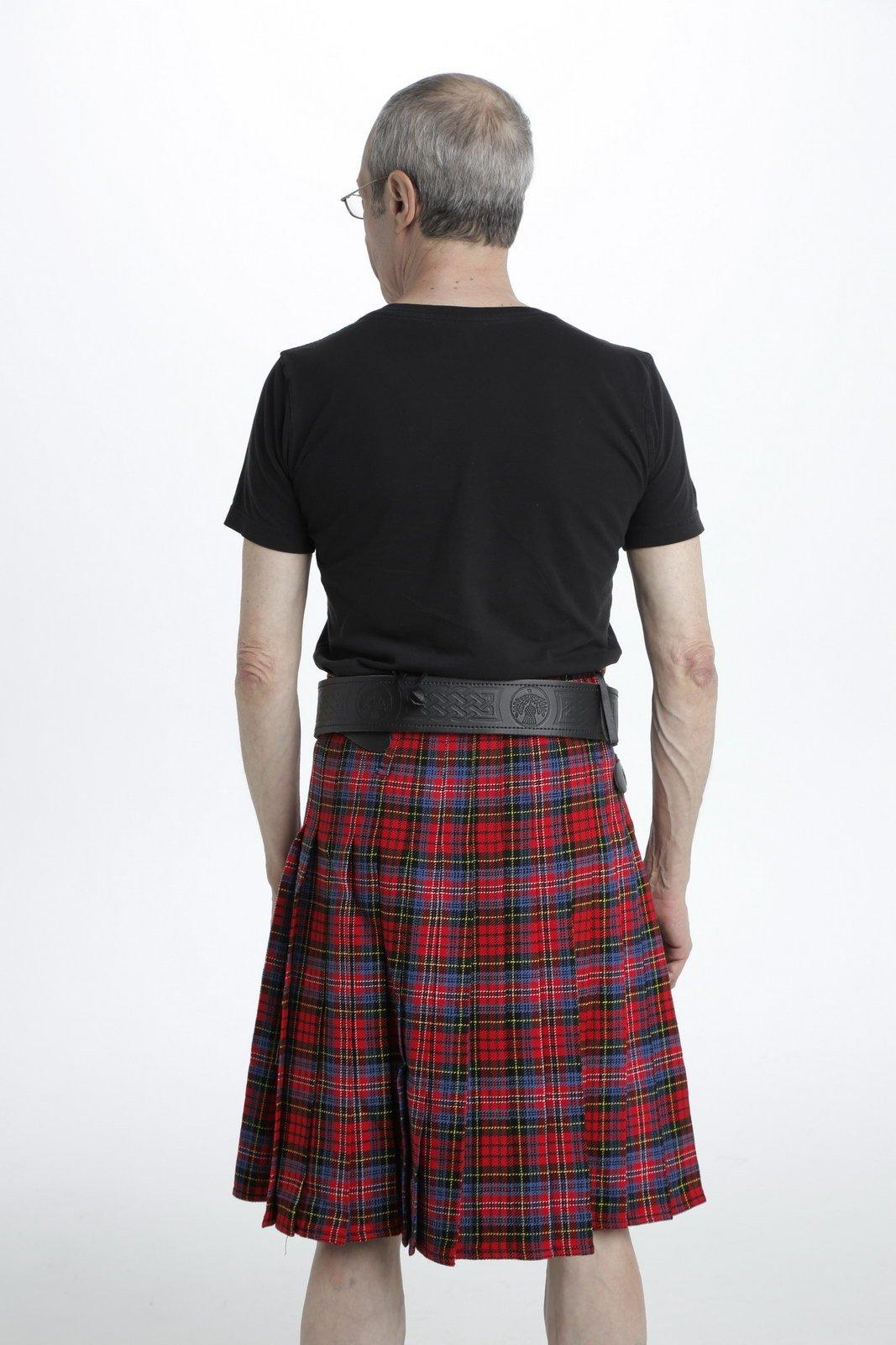 SCOTTISH MACPHERSON TARTAN KILT - Back side view