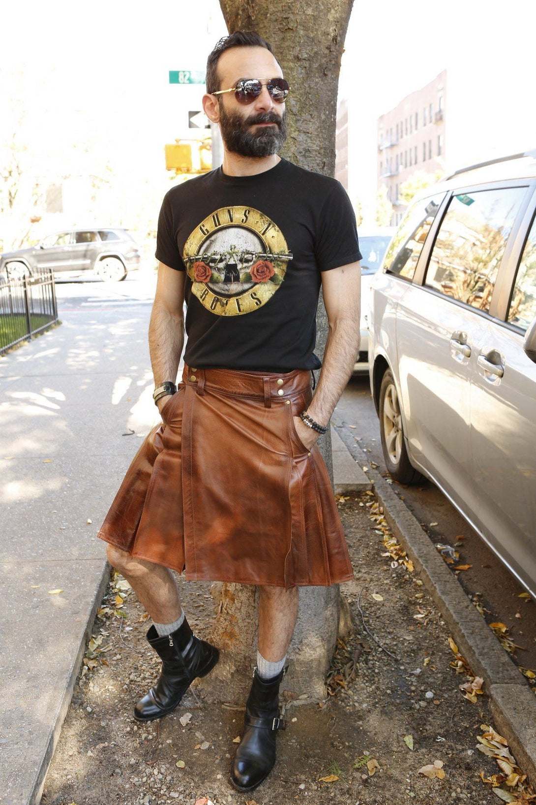 Buy Cowhide Leather Kilt 