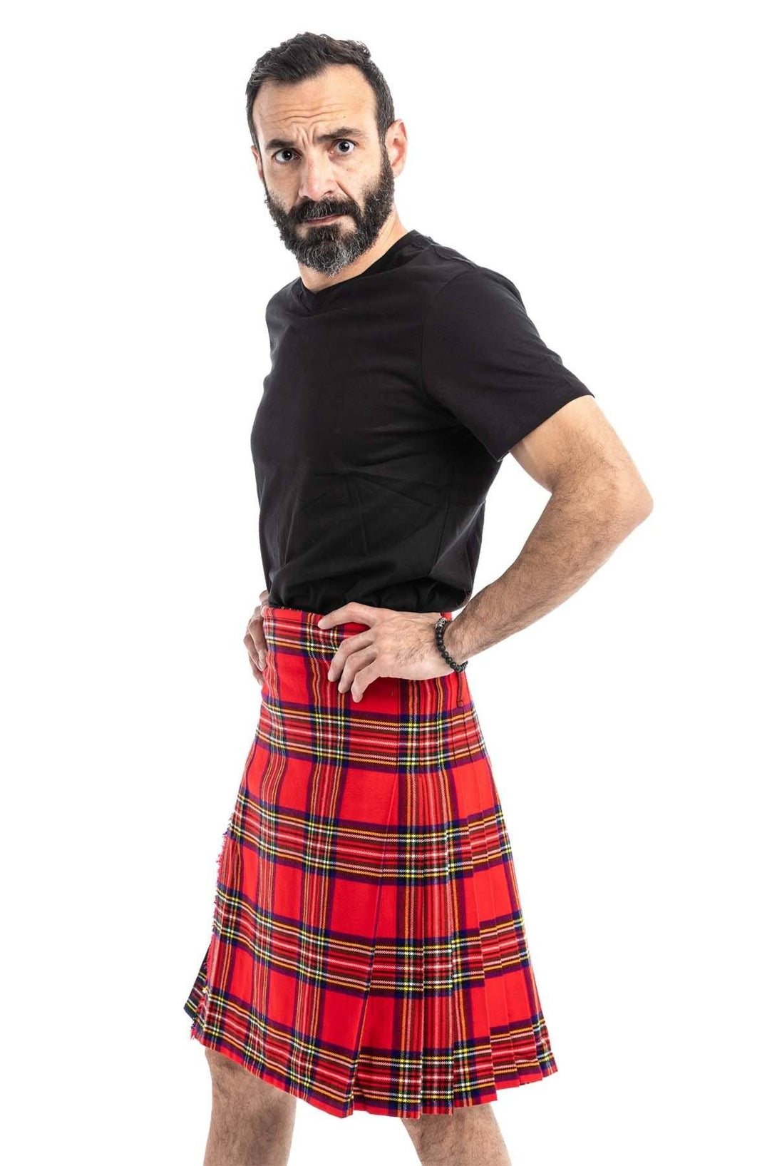 ROYAL STEWART KILT SIDE VIEW