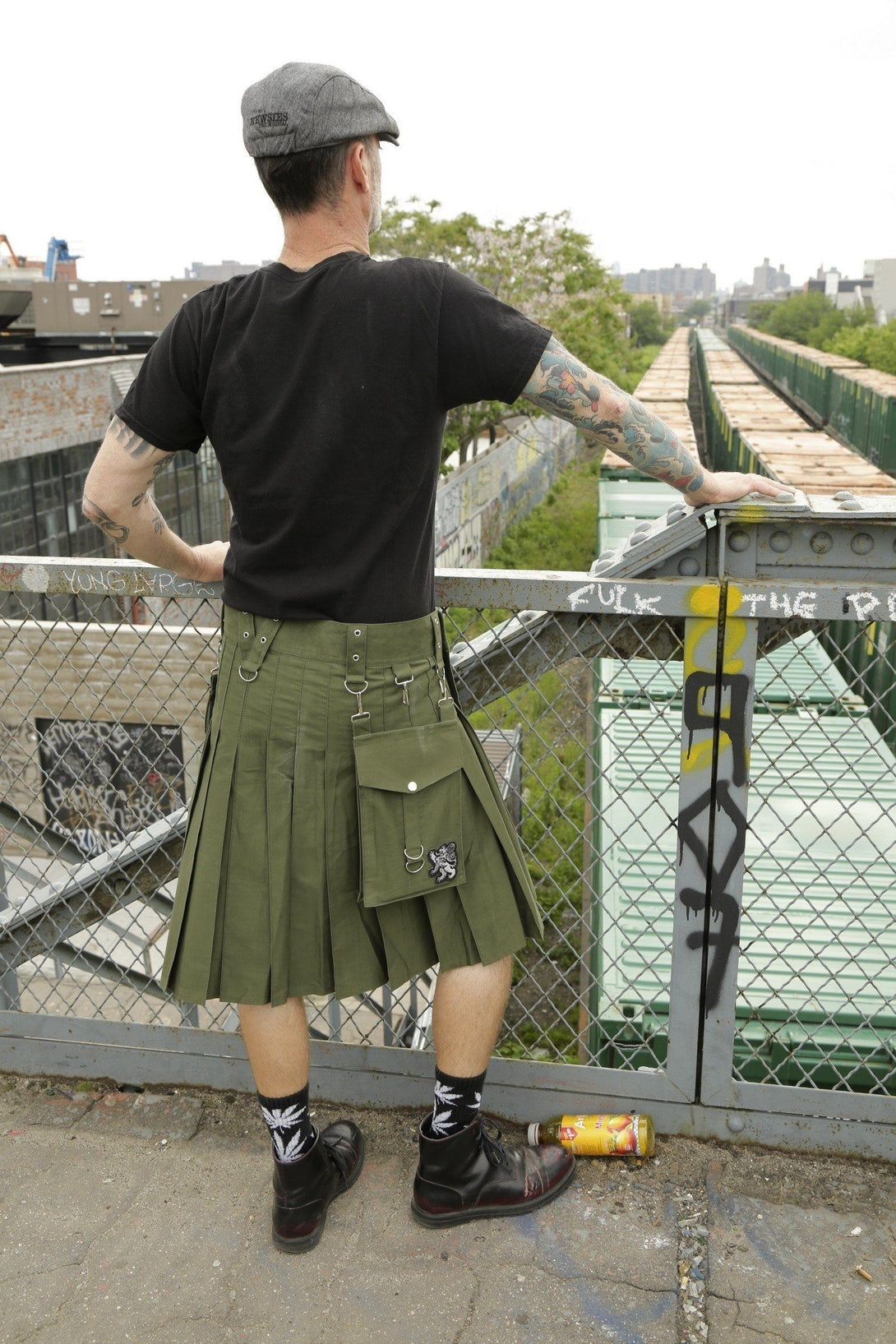 Running Kilt For Sports Men -  Back Side View