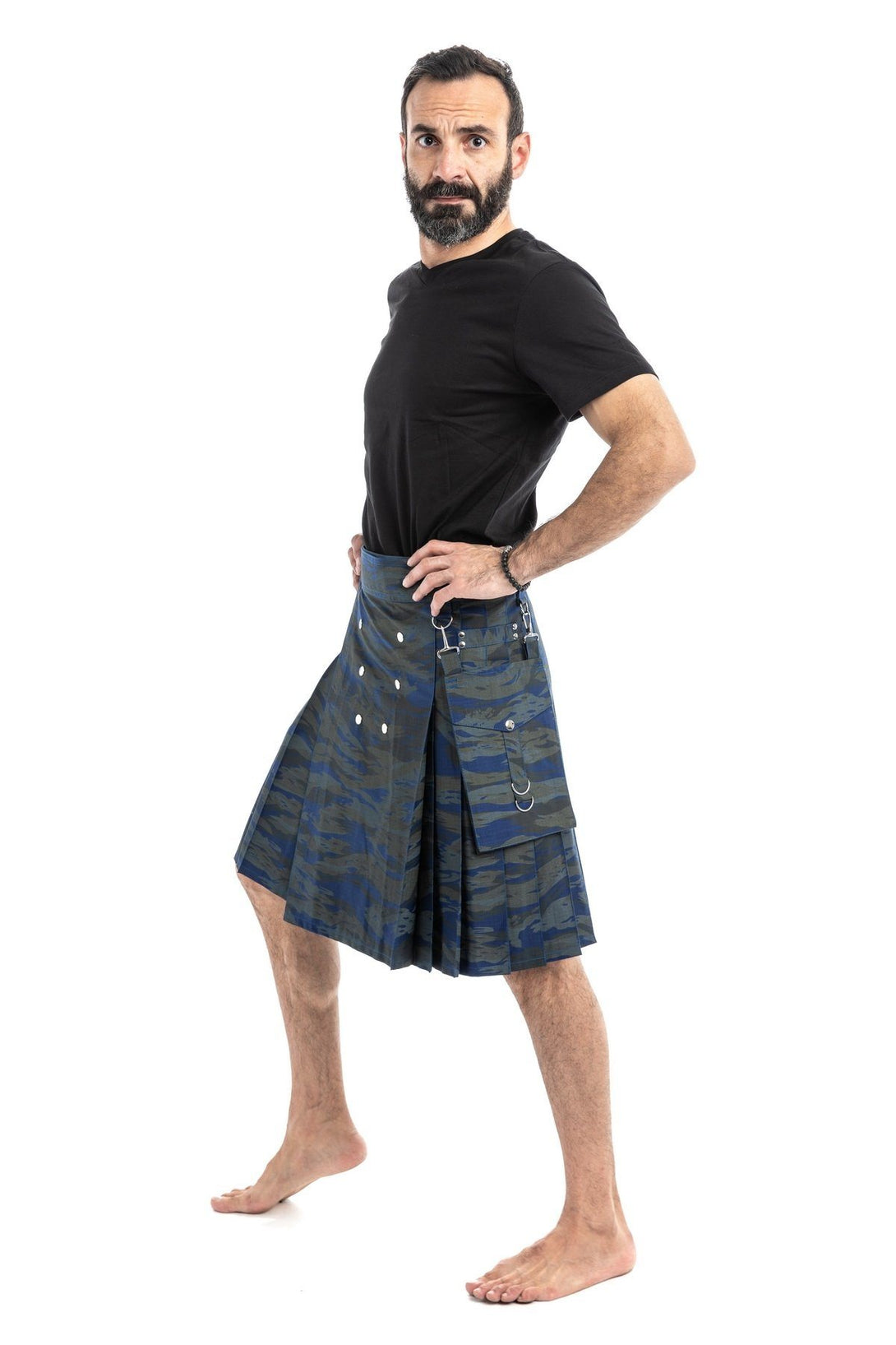 Navy Blue Camo Kilt