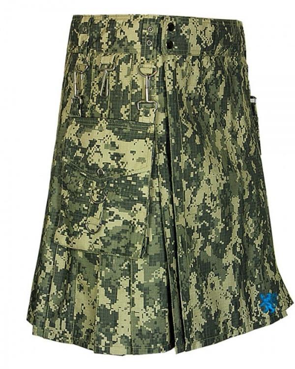 Sage Digital Camo Kilt Side