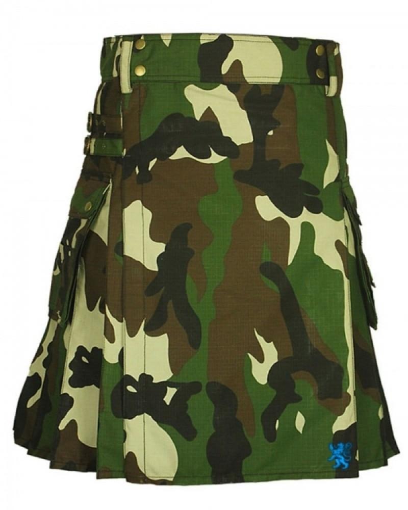 Woodland Camouflage Army Kilt