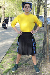 Tartan Hybrid Kilt with Cargo Pockets - Front Side View