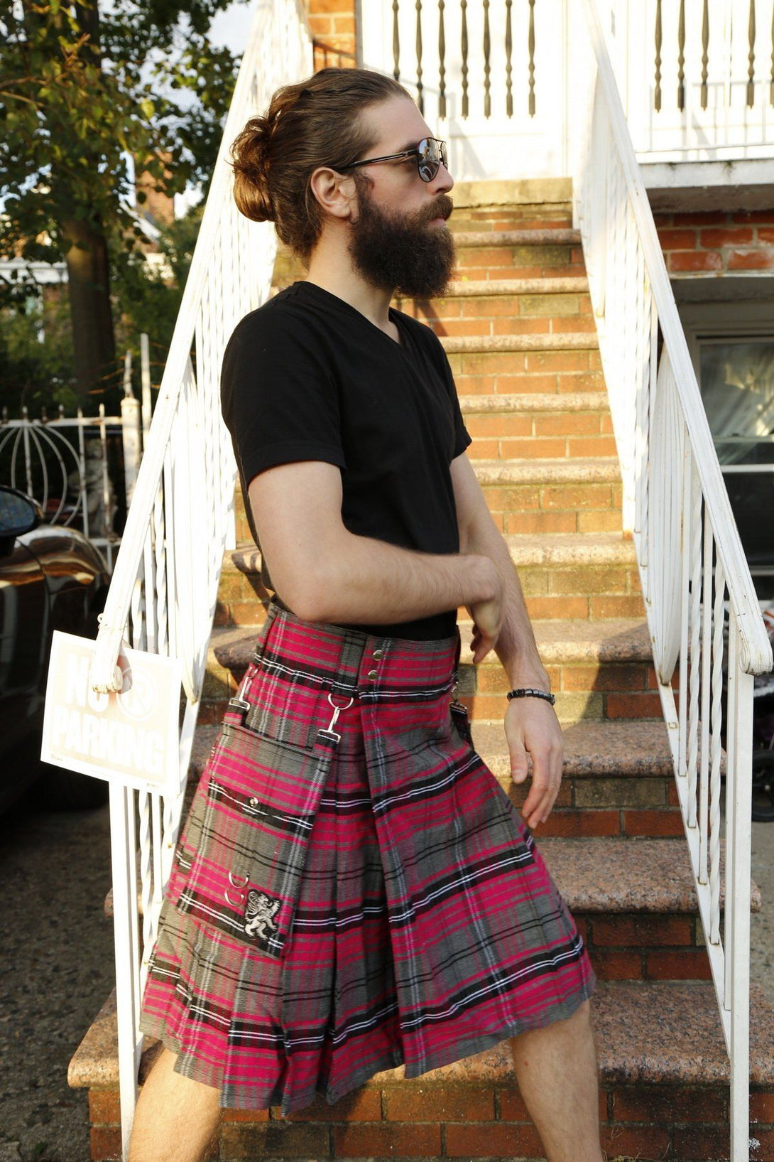 Tartan Kilt with Detachable Pockets - Left Side view