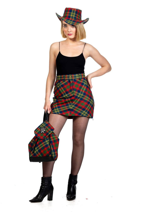 macpherson dress modern tartan Pure Wool Golf Cap in MacPherson Dress Modern Tartan