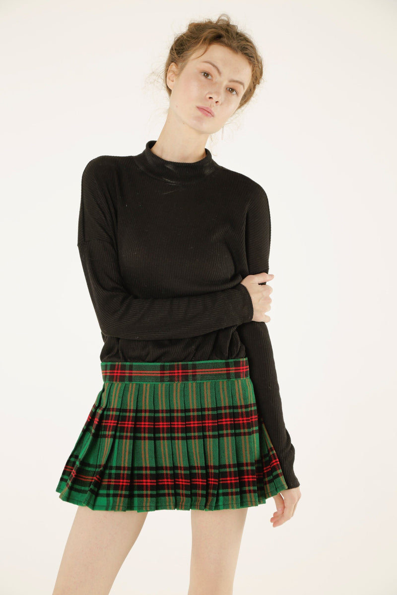 Wrap Around Pleated Plaid Short Skirt | Scottish Kilt™