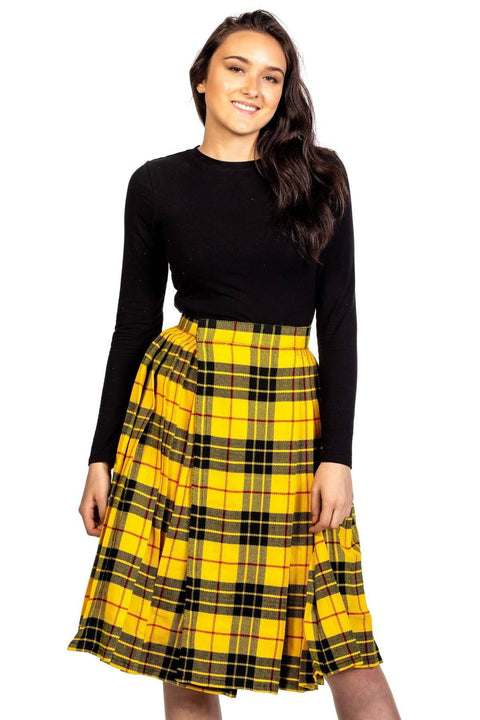 Buchanan Tartan Pleated Midi Skirt