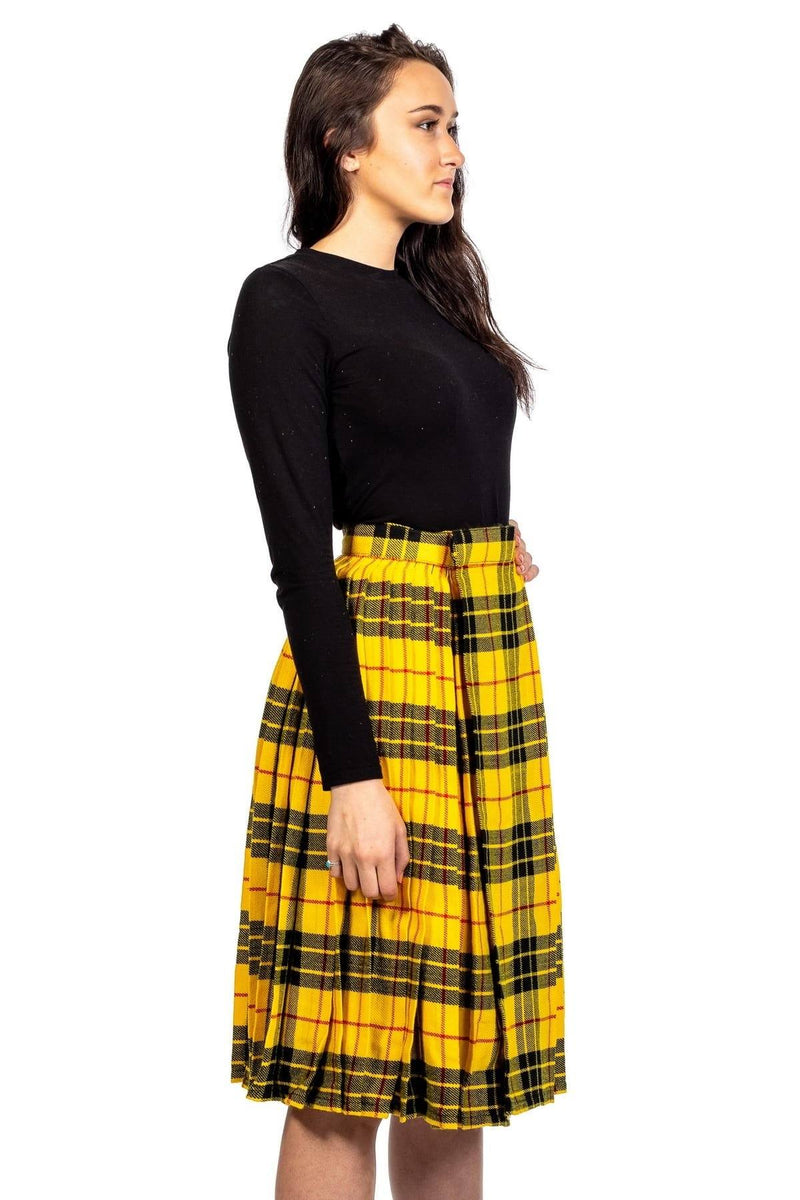 Tartan Pleated Midi Skirt | Scottish Kilt™