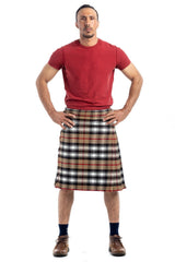 Thomson Camel Tartan Kilt - Front View