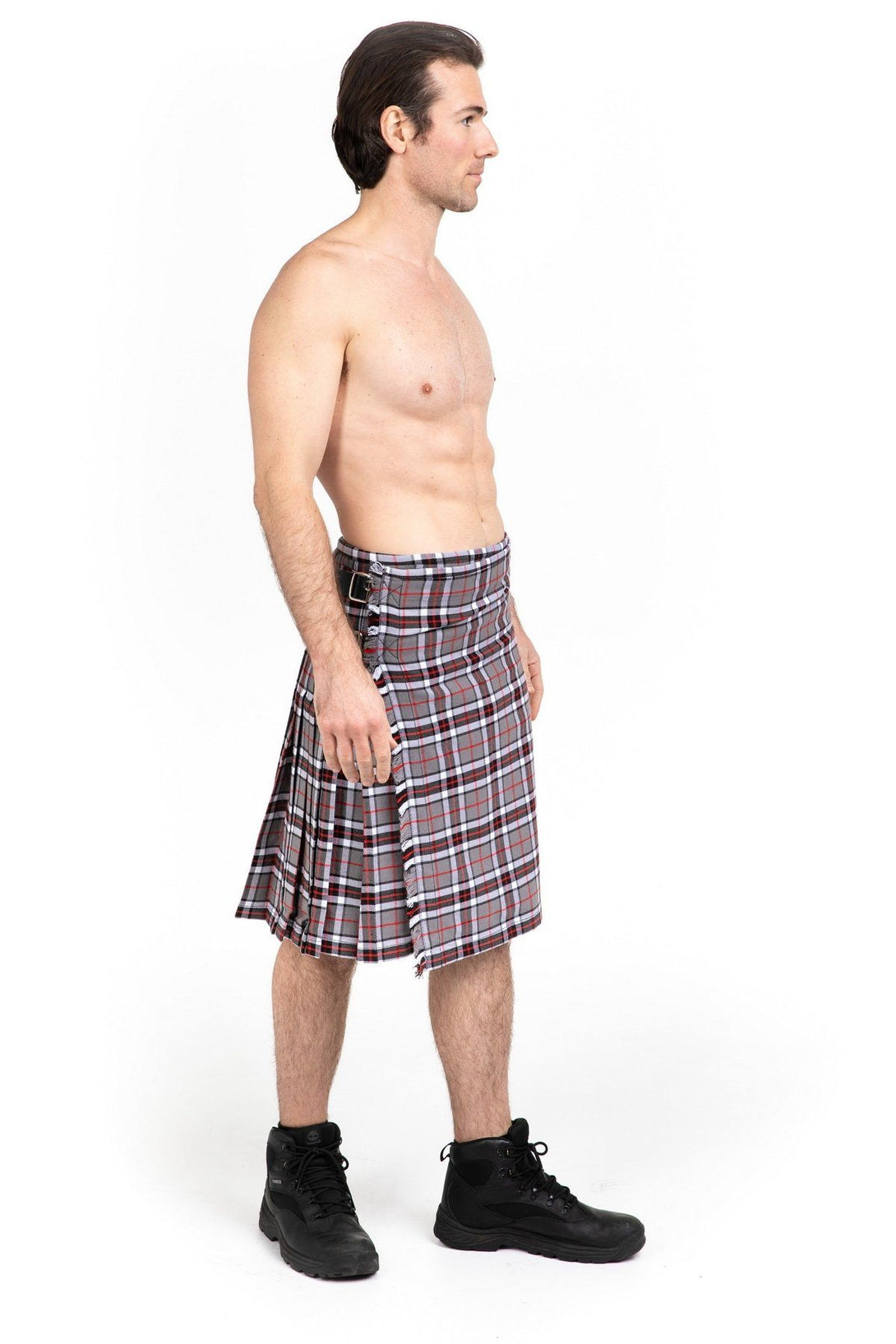 Thomson Grey Ancient Tartan Kilt - Right side view