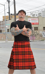 mens 9-yard traditional kilt  - Front view