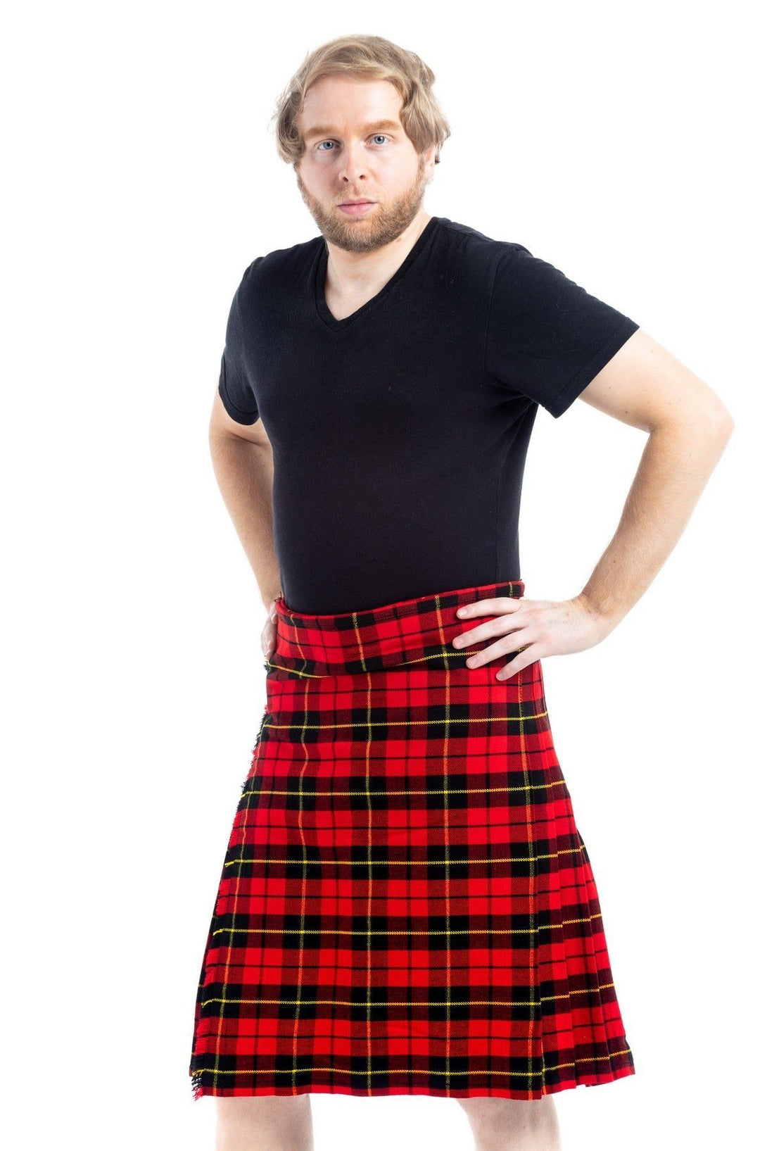 Wallace Tartan kilt - front side view