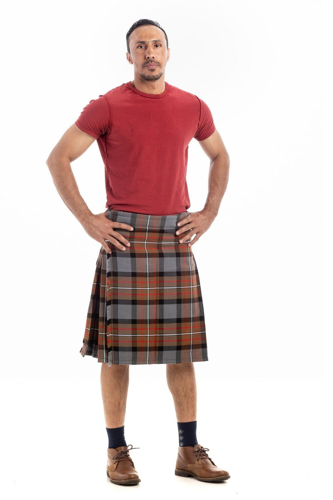 Clan Weathered Tartan kilt - side view