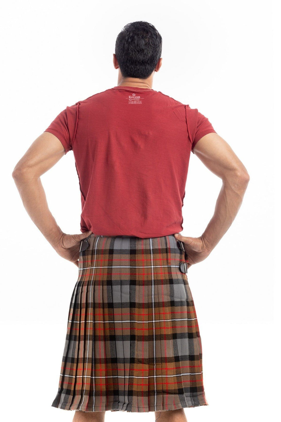 Weathered Tartan Kilt - Back side view