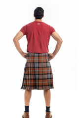 Weathered Tartan Kilt - Back side view