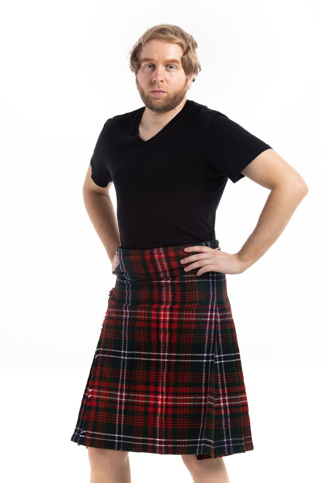 Wilson tartan kilt - Left side view