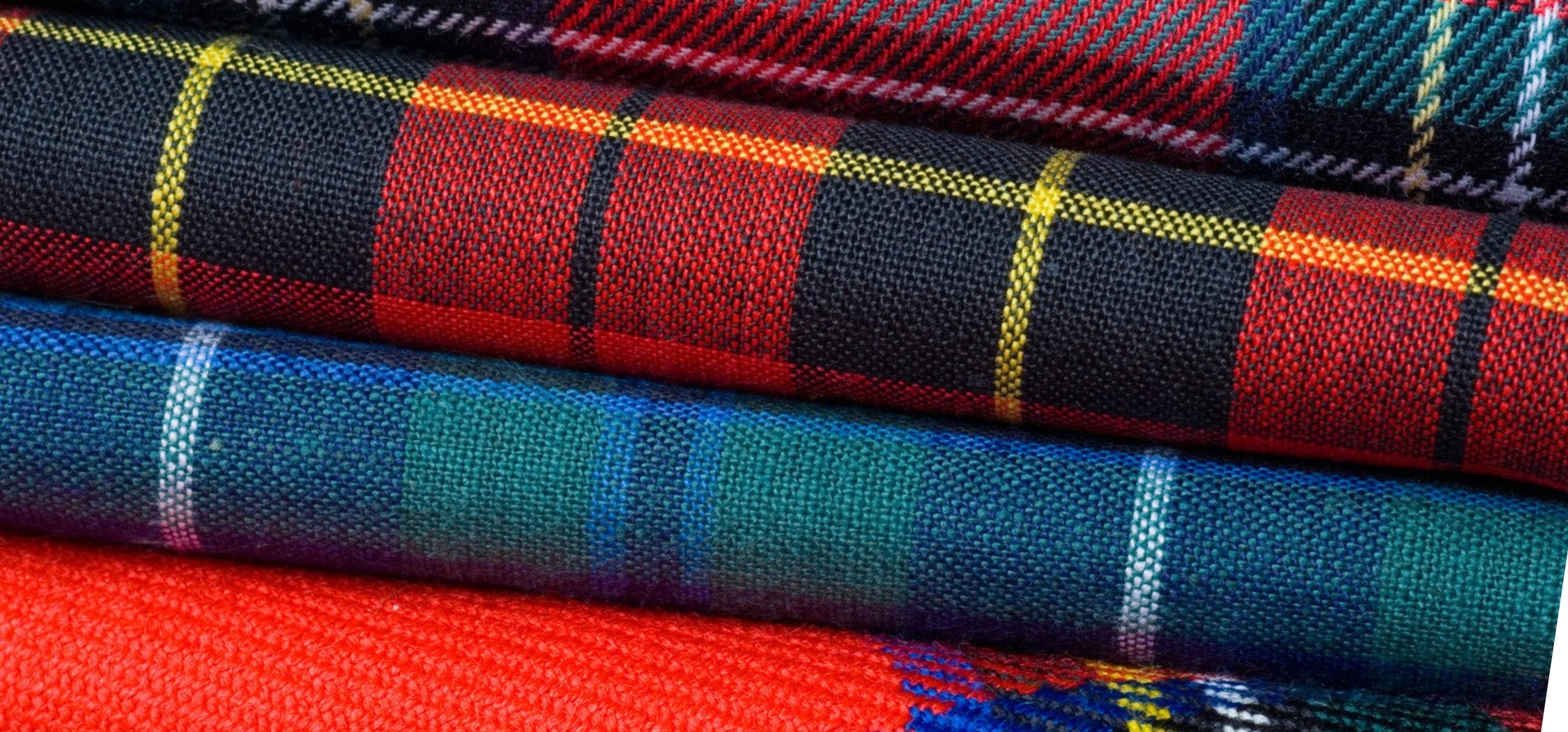 Tartan fabric woven by the yard in our workshop